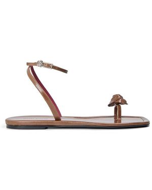 Magda Butrym Rose Flat Sandals - Brown