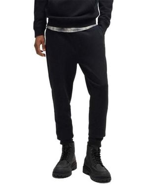 BOSS Logo Patch Tracksuit Bottoms - Black