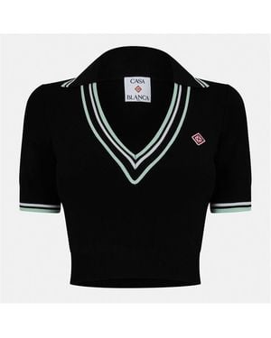 CASABLANCA Casa Viscose Top Ld54 - Black