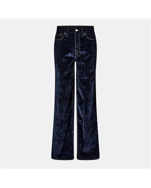 GOOD AMERICAN Skate Velvet Wide Leg Jeans - Blue