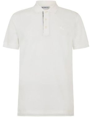Burberry Short Sleeve Polo Shirt - White
