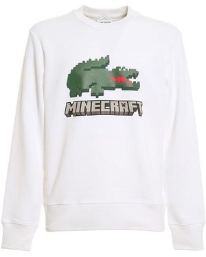 Lacoste Minecraft Pixel Art Long Sleeve Sweatshirt - White