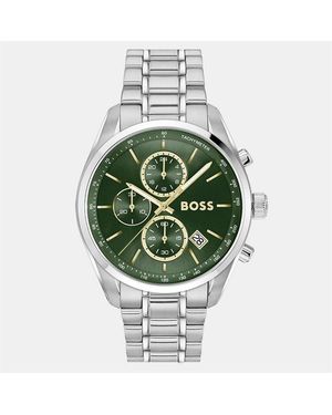 BOSS Gents Grand Prix Chronograph With Dial - Metallic