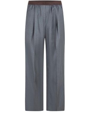 Miu Miu Open Cuff Woven Tracksuit Joggers - Grey