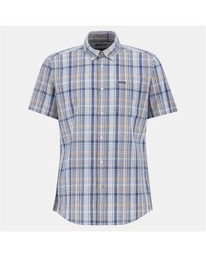 Barbour Elton Short-Sleeve Patterned Shirt - Blue