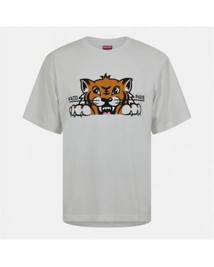 KENZO Knzo Hpy Tiger Tee Sn54 - Grey