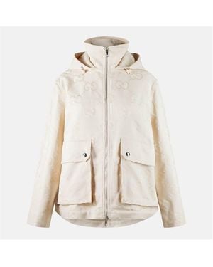 Gucci Jumbo gg Canvas Puffer Jacket - Natural