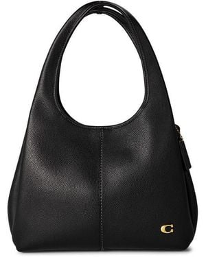 COACH Polished Pebble Leather Card Holder - Blue