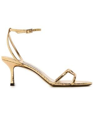 Jimmy Choo Leo 65 Sandals - Metallic