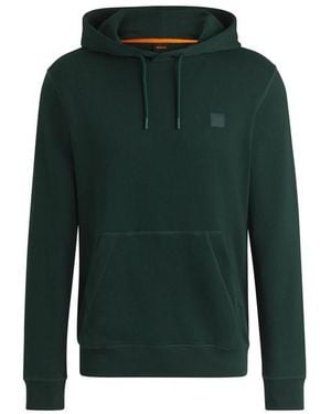 BOSS Wetalk Logo Patch Hoodie - Green