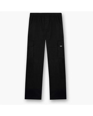 Represent Standard Cotton Mid Rise Cargo Trousers - Black