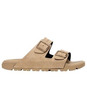 BOSS Sandals With Emed Logo Detail And Adjustable Straps (Surfley) - Natural