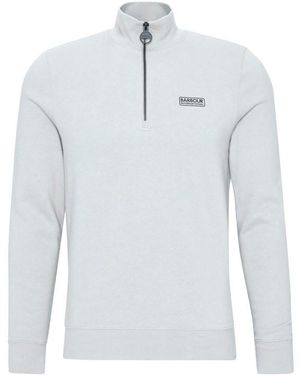 Barbour Essential Half-zip Sweatshirt - Natural