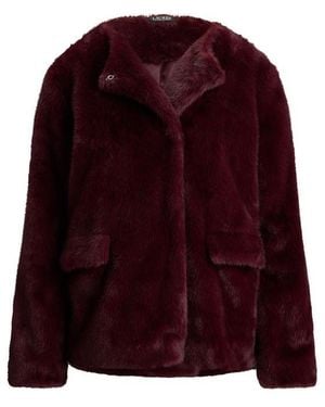 Ralph Lauren Fx Fur Teddy Coat - Purple