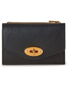 Mulberry Darley Folded Multi-Card Wallet Small Classic Grain - Black