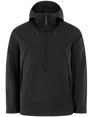 CP COMPANY METROPOLIS Funnel Neck Half-Zip Overshirt - Black