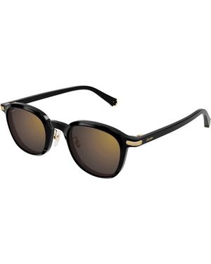 Cartier Ct0541Sa Round Sunglasses - Black