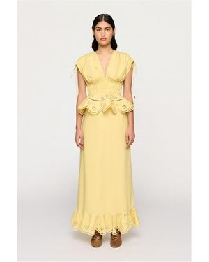 Clea Yolander Peplum Top - Yellow