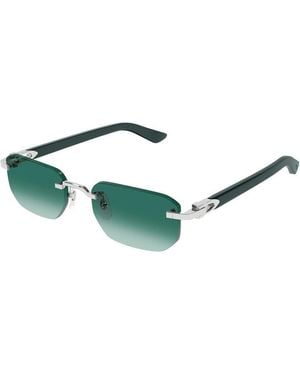 Cartier Ct0622S Rectangular Sunglasses - Green