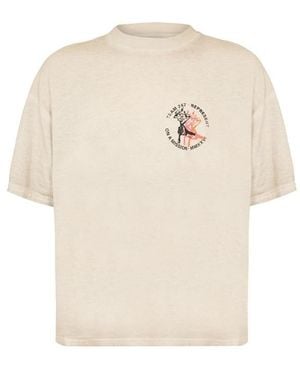 REPRESENT 247 Short Sleeve Performance Gym Top - Natural