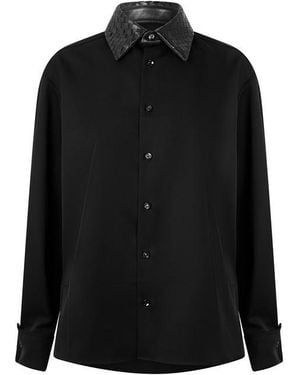 Bottega Veneta Bv Intrec Collr Shrt Ld63 - Black