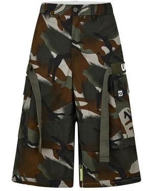 Aape Camouflage Relaxed Fit Cargo Shorts - Green
