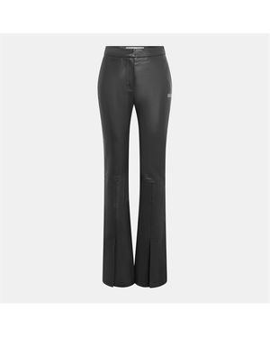 Off-White c/o Virgil Abloh Leather/Pu Trousers - Grey