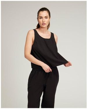 Nudea Tank Organic Cotton Gauze - Black