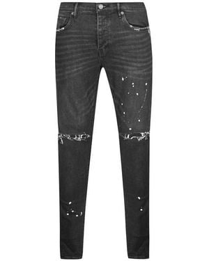 Purple Brand Mid Rise Slim Leg Jeans - Black