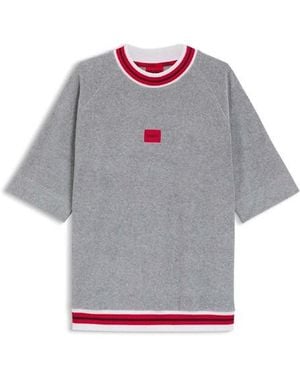 HUGO Jaxon Short Sleeve Sweatshirt - Grey