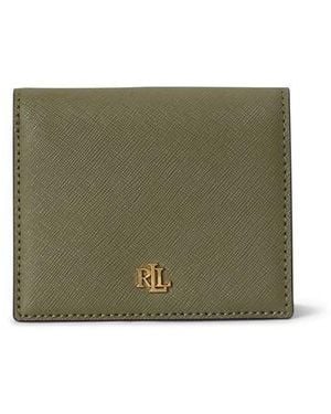 Ralph Lauren Compact Trifold Leather Billfold Wallet - Green