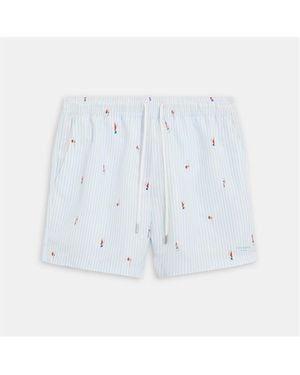 Ted Baker Stripe Swim Short - Blue