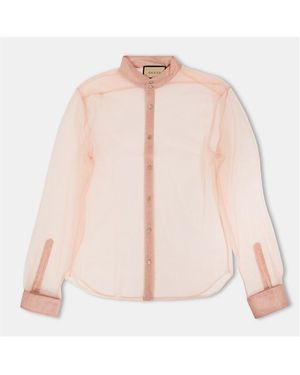 Gucci Long Sleeve Plain Shirt - Pink