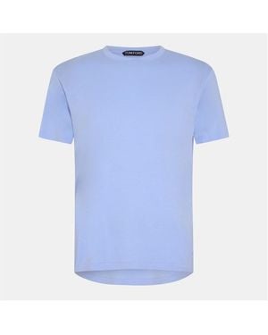 Tom Ford Tf Lyocell T-Shirt - Blue