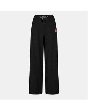 CASABLANCA Towelling Wide Leg Trouser - Black