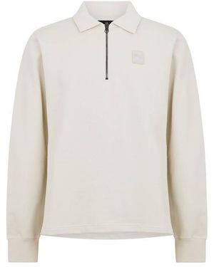Belstaff Curator Long Sleeve Polo Shirt - White