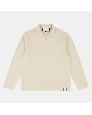 PREVU Altius Long Sleeve Polo Shirt - Natural