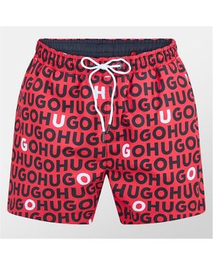 HUGO Tortuga Swim Shorts - Red