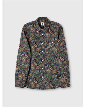 Pretty Green House Paisley Long-Sleeve Patterned Shirt - Grey