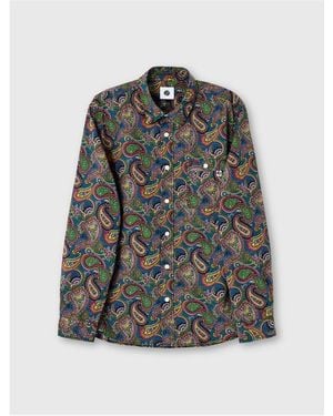 Pretty Green House Paisley Long-Sleeve Patterned Shirt - Grey