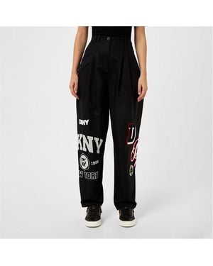 DKNY Patchwork Pant Ld42 - Black