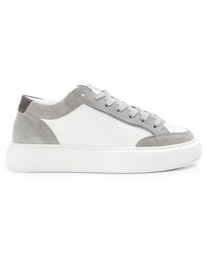 Cleens Minimalist Leather Luxor Trainers - Grey