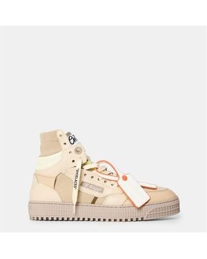 Off-White c/o Virgil Abloh Off 3.0 Colour Block Hi Top Trainers - Natural