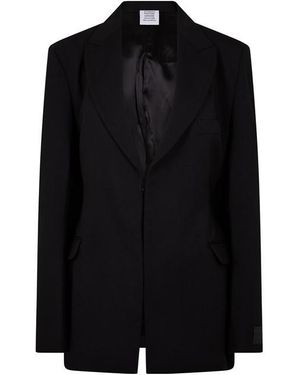 Vetements Hourglass Structured Shoulders Blazer - Black