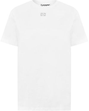 Ganni Rhinestone T Ld00 - White
