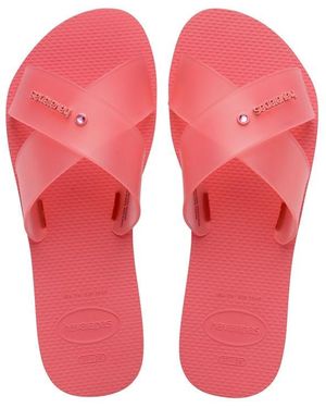 Havaianas Aqua Jelly Flip Flops - Red