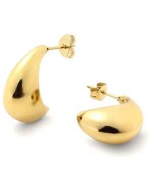 D.Louise Curved Midi Hoop Earrings - Metallic