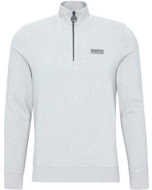 Barbour Essential Half-zip Sweatshirt - Natural