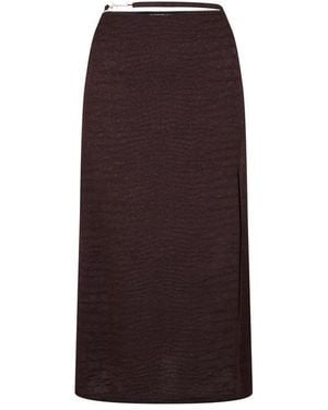 Jacquemus Jupe Notte Midi Skirt - Brown