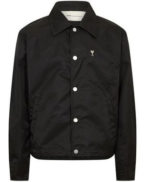 Ami Paris De Coeur Coach Jacket - Black